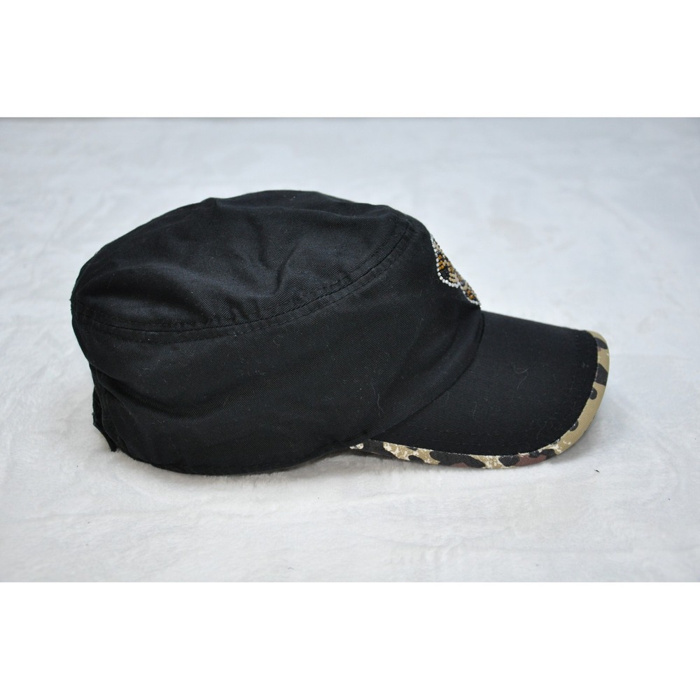 Disney Animal Kingdom Hat Cap Strap Back Black Camo Rhinestone Mickey Womens - Picture 5 of 7